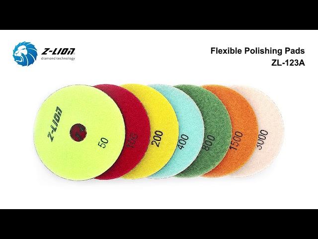 ZLION 6 inch Stone Flexible Diamond Polishing Pads Tool for Granite Marble Quartz Polish ZL-123C