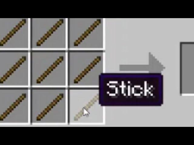 Get stick bugged but with actual minecraft sticks