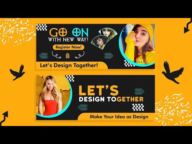 Go On Banner Design With Let's Design Together In Adobe Illustrator Cc