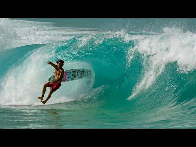 Mason Ho & Clay Marzo Surfing Waimea Shorebreak