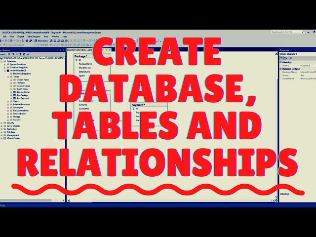 SQL Server Database Creation, Tables and Relationships | SQL Server Management Studio