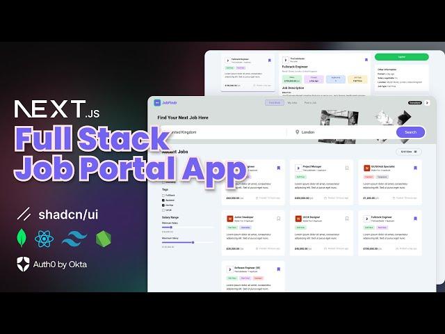 Build a FullStack Job Portal App from scratch with Node.js, React.js, Auth0, MongoDB