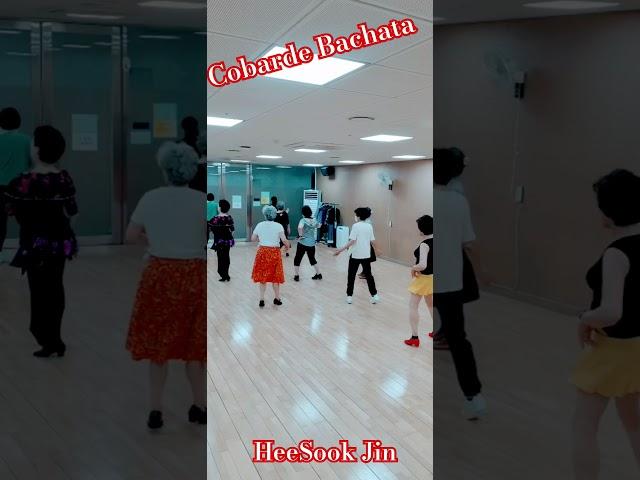 Cobarde Bachata line dance#Shorts