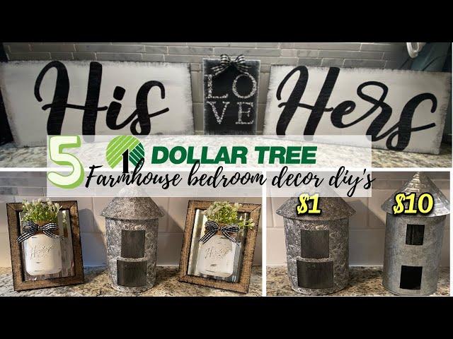 5 DOLLAR TREE MODERN FARMHOUSE BEDROOM DECOR DIY’S | NEW DOLLAR TREE FARMHOUSE DECOR