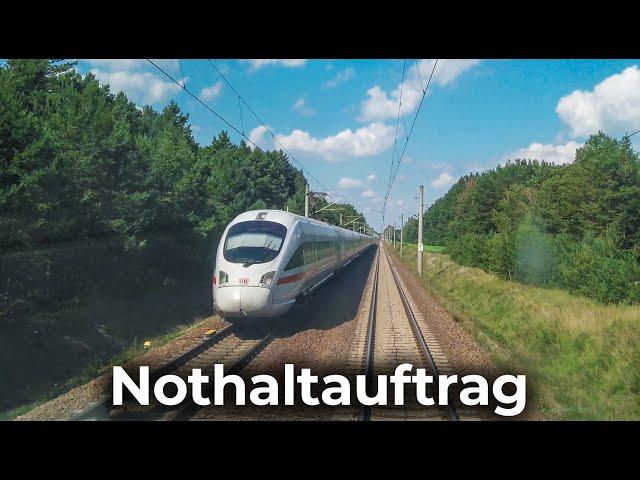 Notbremsung aus 160 km/h – Nothaltauftrag InterCity Eisenbahn