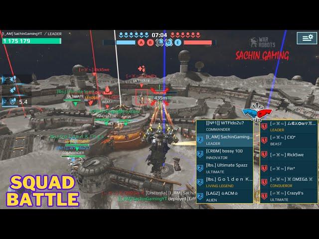 [WR] 5 Vs 6 Squad Battle | Champion League Squad Gameplay | War Robots