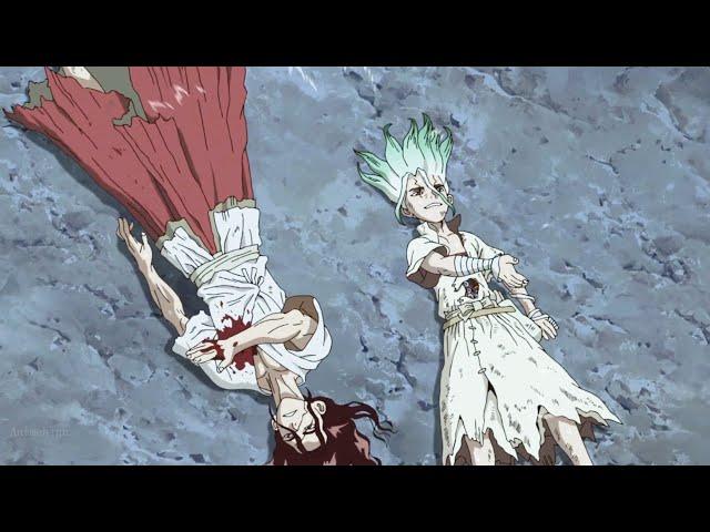 Senku and Tsukasa vs Hyoga | Dr Stone S2 |1080p | episode  10