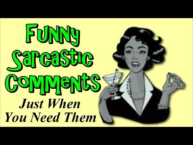 Funny Sarcastic Comments Just When You Need Them