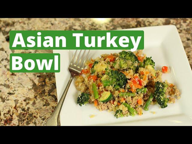 Asian Turkey Bowl With Cauliflower Rice | Gluten Free | Rockin Robin Cooks