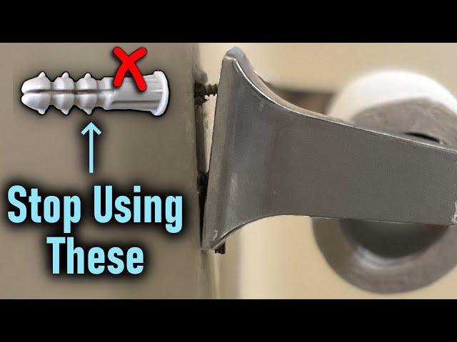 Permanent Fix For Loose Toilet Paper Holders and Towel Bars