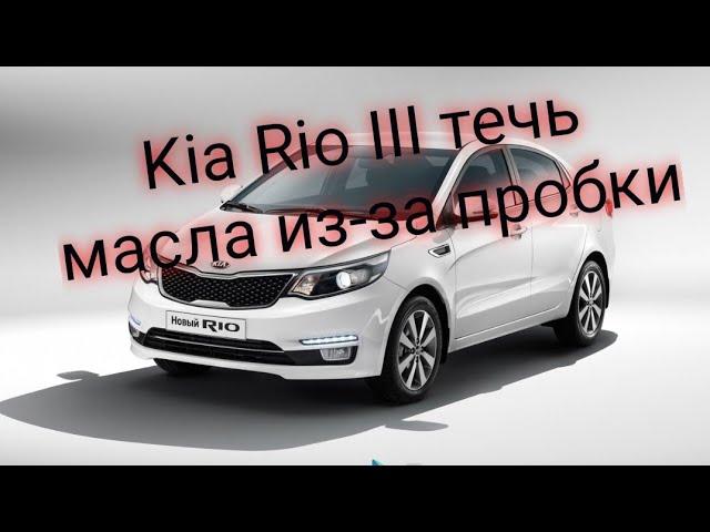 Kia Rio III течёт масло между двигателем и кпп.