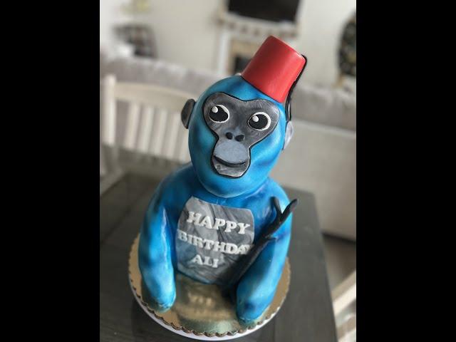 Gorilla tag cake for my sons birthday