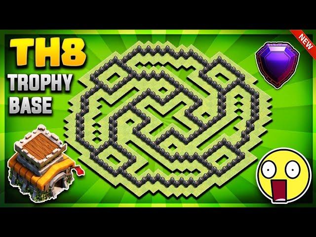 "UNSTOPPABLE" TOWN HALL 8 (TH8) TROPHY/DEFENSIVE BASE DESIGN 2019 - Clash Of Clans