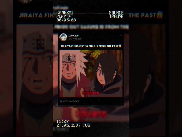Jiraiya finds out Sasuke is from the past #anime #animeedit #naruto #animeshorts