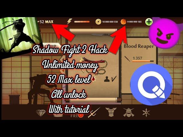 Tutorial How to hack Shadow Fight 2. Unlimited Money.MaxLevel52.