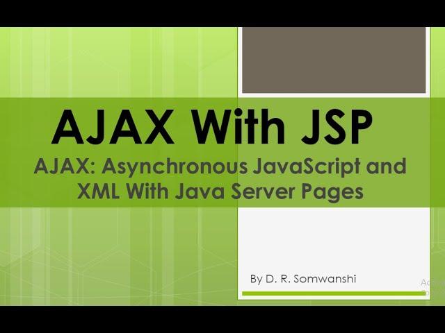 AJAX With JSP Example in Eclipse