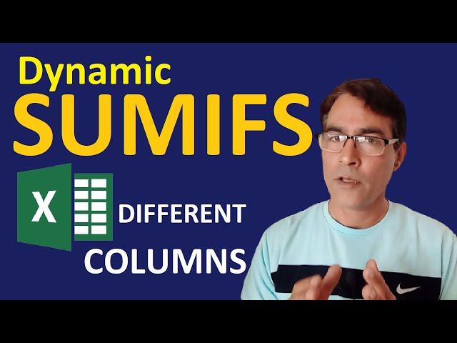 Excel SUMIFS: Sum Alternate Columns based on Criteria and Header | SUMIFS Advanced Dynamic Sum Range