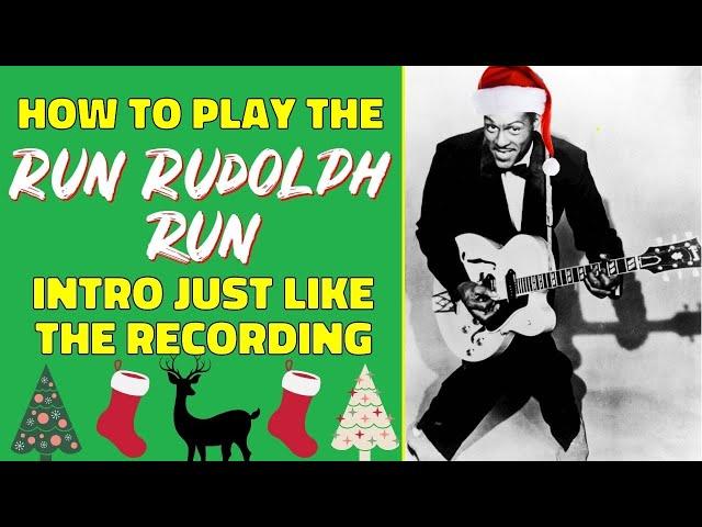 Run Rudolph Run - Chuck Berry | Guitar Lesson | Intro, Chords & Outro