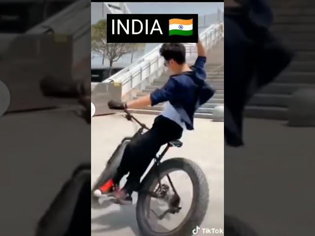 India vs America best cycle stunt short video #Shorts #ShortVideo