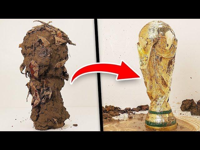 Cleaning The DIRTIEST World Cup Trophy Ever!