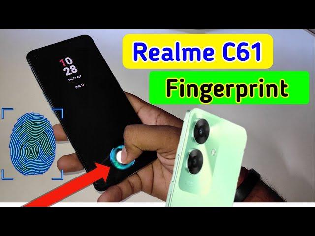 Realme c61 display fingerprint setting/Realme c61 fingerprint screen lock/fingerprint sensor