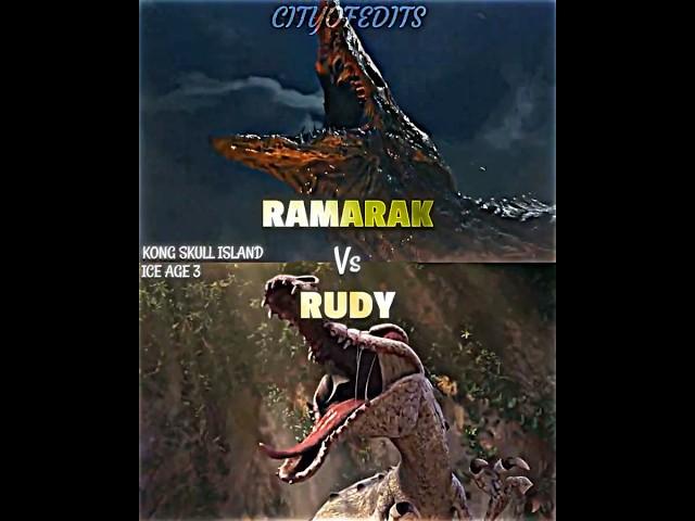 Ramarak vs Rudy #kongskullisland #iceage #iceage3 #kaiju #kaijubattle #vsbattle #vsedit #wis