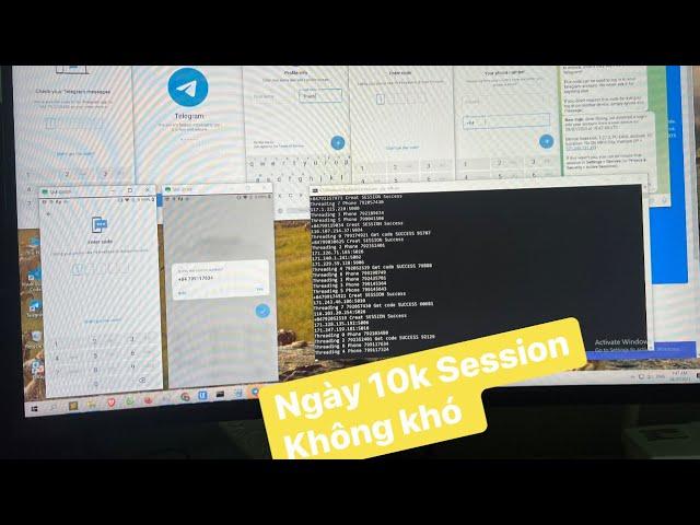 V2 Script to automatically create telegram account to latest session ( Threding = 10k Session/1day )