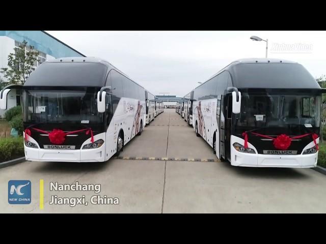 Chinese-made luxury buses delivered to Mideast market