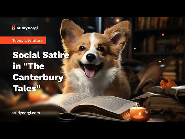 Social Satire in "The Canterbury Tales" - Essay Example