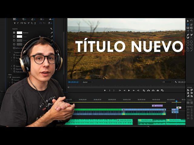 TEXTOS EN VIDEO | Formas de poner títulos en Adobe Premiere Pro - TODAS LAS VERSIONES