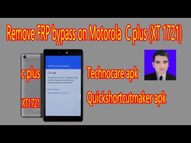 Unlock frp on Motorola, moto c plus remove google account | XT1721 remove frp bypass 2022