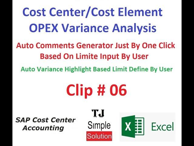 Excel-Variance Analysis-06 - OPEX : Auto Comments Generator on Variance - Urdu/Hindi