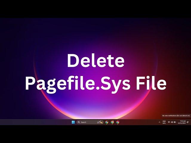 how to delete pagefile.sys file in windows 10/11 | Delete and Remove Pagefile.Sys