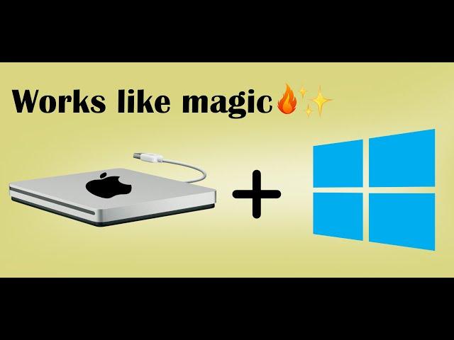 Apple SuperDrive with Windows 10 Tutorial  ||  Works Like Magic!!! 