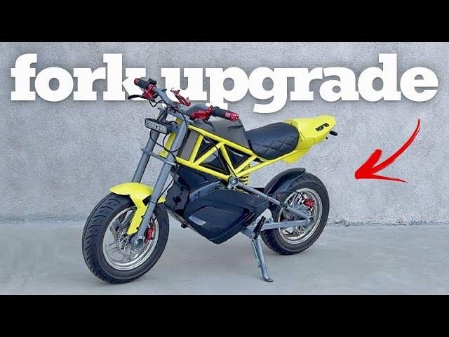 Front Fork Upgrade On My RSF650 Electric Mini Moto