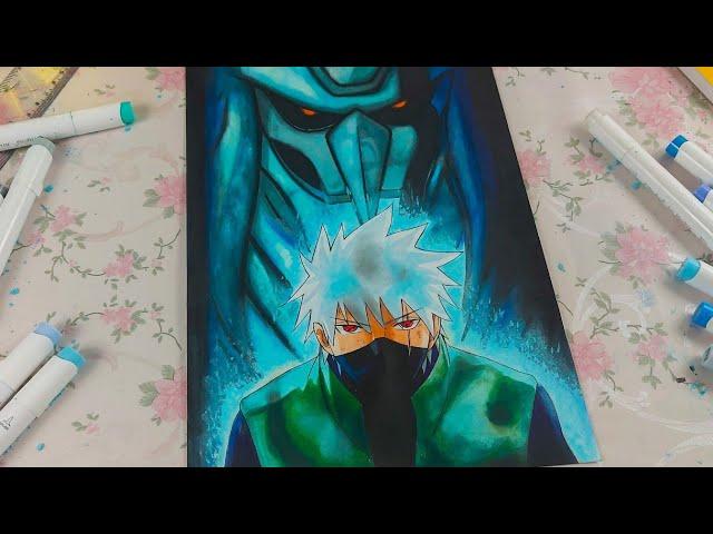 How To Draw Kakashi With his SUSANOO Easy Way ! | Naruto Shippuden | ss_art1