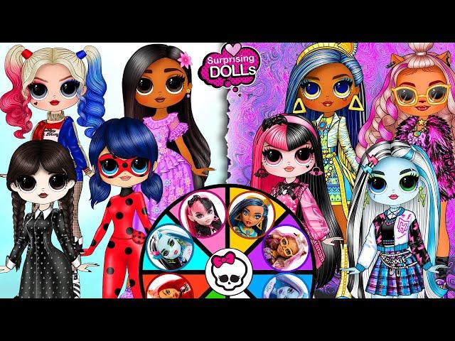 Marinette, Elsa, Wednesday, Isabela cosplay Monster High G3 | SurprisingDolls Paper DIY