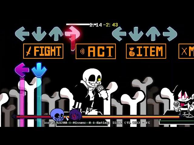 FNF - Skeleton Bros V2 Fan-Restored - Final Judgment Chara (GENOCIDE ROUTE)