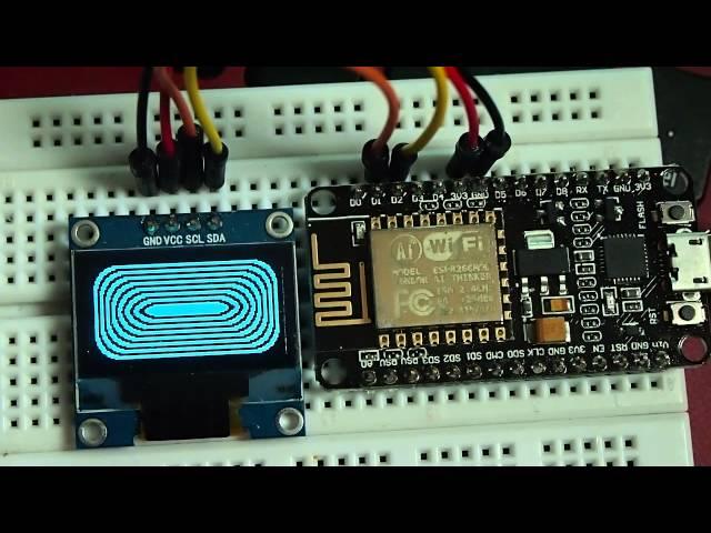 NodeMCU (ESP8266) + 128x64 I2C OLED