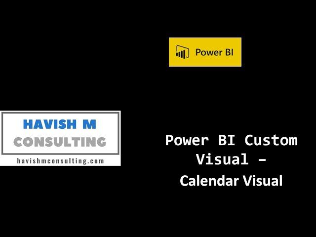 Power BI Custom Visual - Calendar Visual