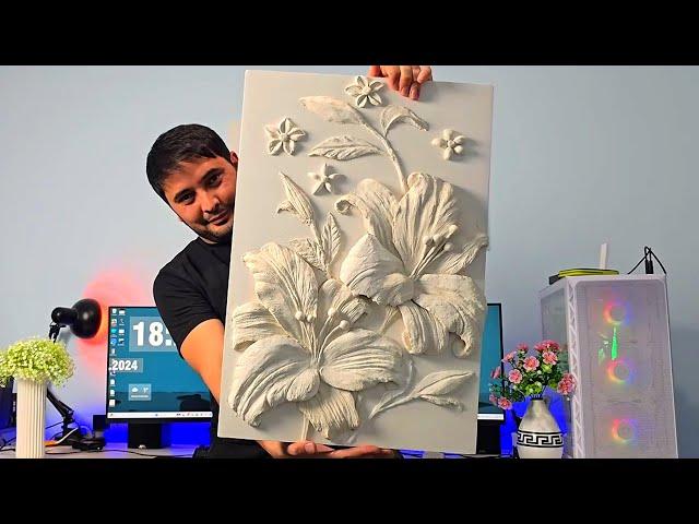 Tutorial on making a flower bas relief