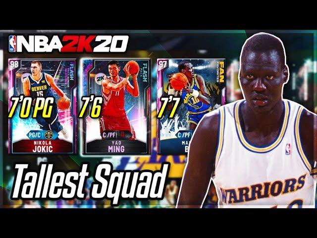 I used the TALLEST SQUAD possible in nba 2k20 myteam.... (April)