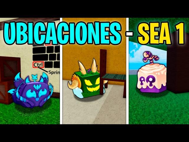 Ubicaciones SECRETAS Para Conseguir FRUTAS *GRATIS* en Blox Fruits  (Sea 1)