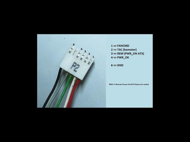 HP EliteDesk 800 G1 Big Tower (TWR) Power Supply P2 Small Connector Pinout Safe Tabs Down