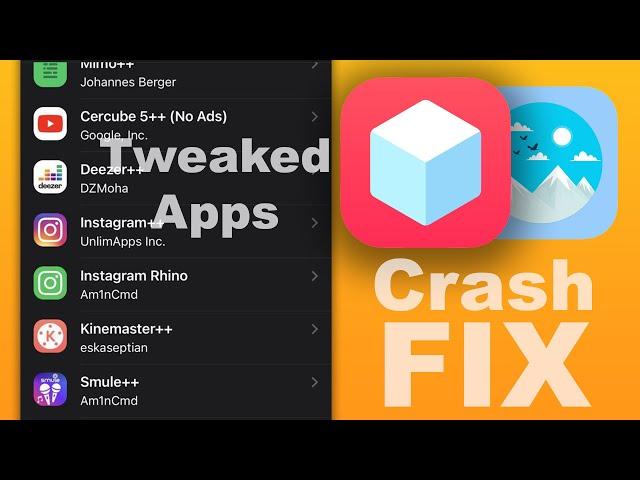 Tweaked Apps CRASH FIX | if NOT Opening (iPhone & iPad)