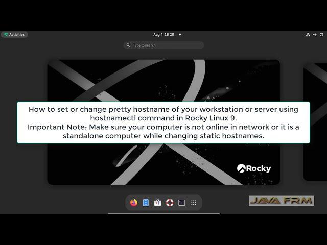 How to set or change pretty hostname using hostnamectl command in Rocky Linux 9