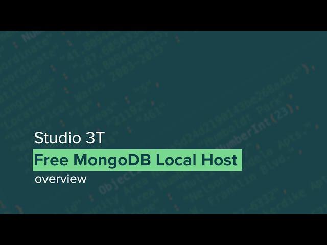 Set Up A Free MongoDB Local Host, for Studio 3T