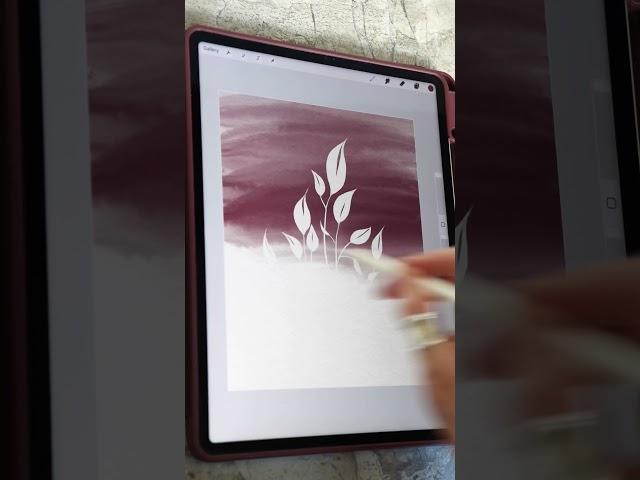 Procreate Tips - messy wet paint = art background! #procreate #digitalart #gouache