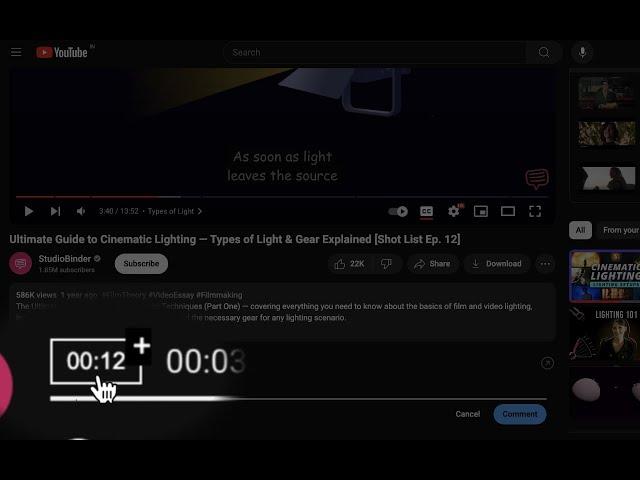 Timestamp Button for YouTube Comments - Chrome Extension - Demo