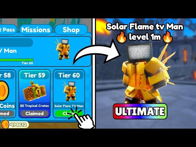 UNLOCKED TIER 60 UNIT!!NEW SOLAR TV MAN!!-TOILET TOWER DEFENSE